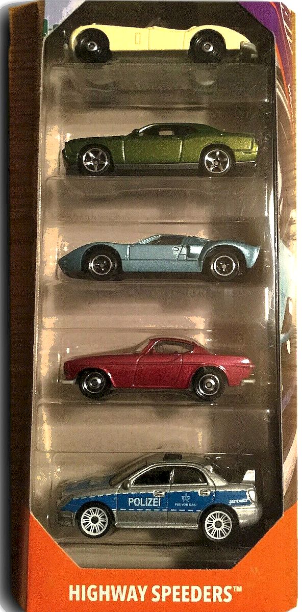 Matchbox 2020 5 pack #1 HIGHWAY includes Porsche Ford Chevy Fiat gift set 