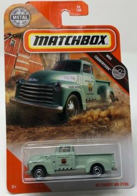 Chevy ad 3100 1947 MATCHBOX MBX Road Trip 16/20 1:64 OVP NUOVO 