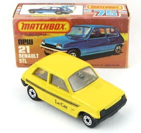 Matchbox Lesney N°21 – Renault 5 TL Française, Boîte D'origine, Miniature Ancienne