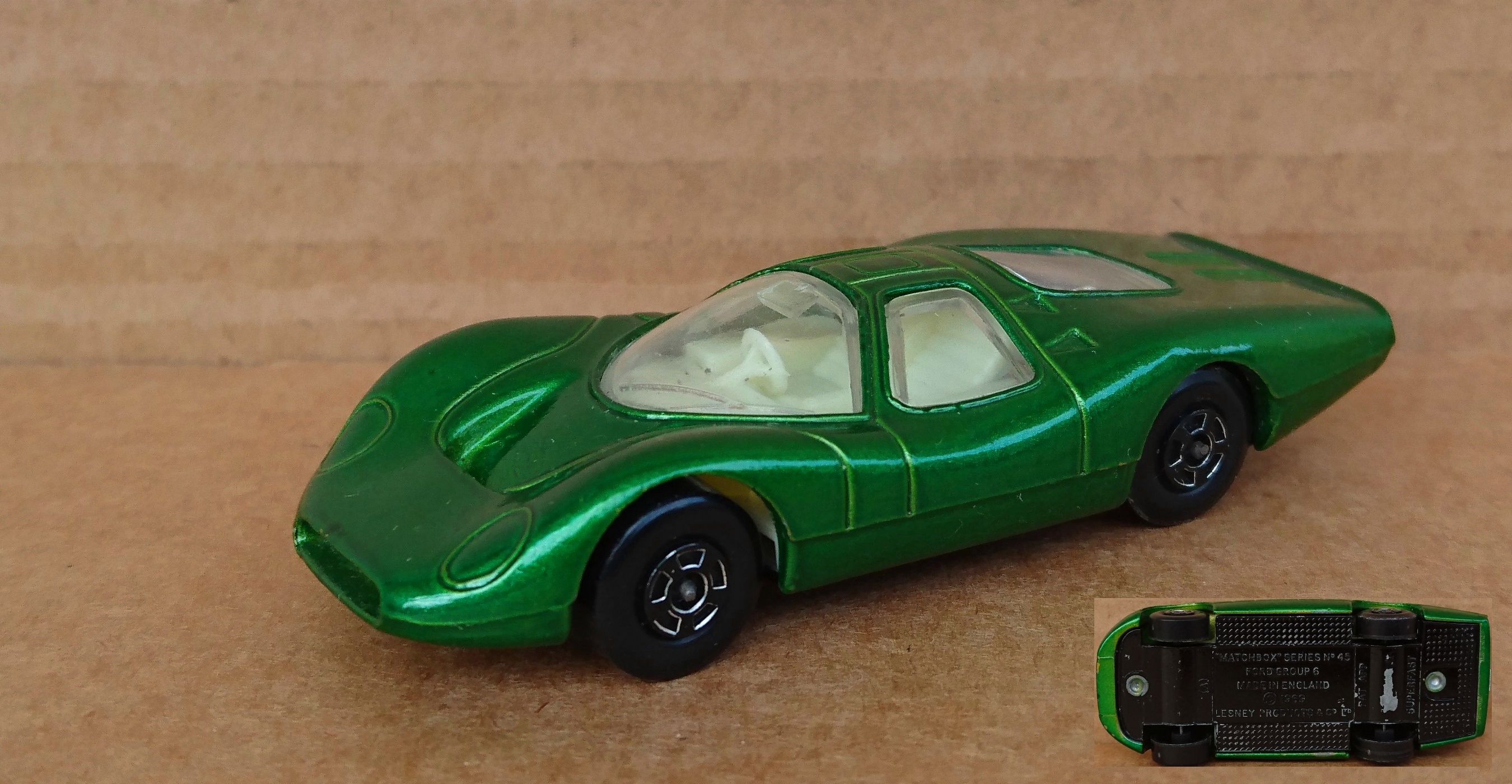 イギリスSuperfast製　45番　FORD GROUP 6 Matchbox Superfast No 45 Ford Group 6; Light Green;Very good