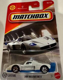 Maserati MC12 2004年製 ミニカー 2004 Maserati MC12 #86 * White * 2025 Matchbox Basic