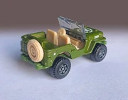 Back view of the 2016 version of the Jeep Willys. The blister package refers to this model as the "1943 Jeep Willys"