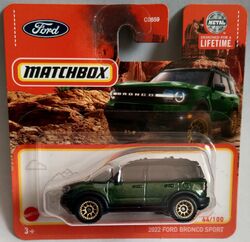 44台　2022 FORD BRONCO SPORT　マッチボックス　ブロンコ Matchbox 2022 Ford Bronco Sport Green #44 Basic Mainline