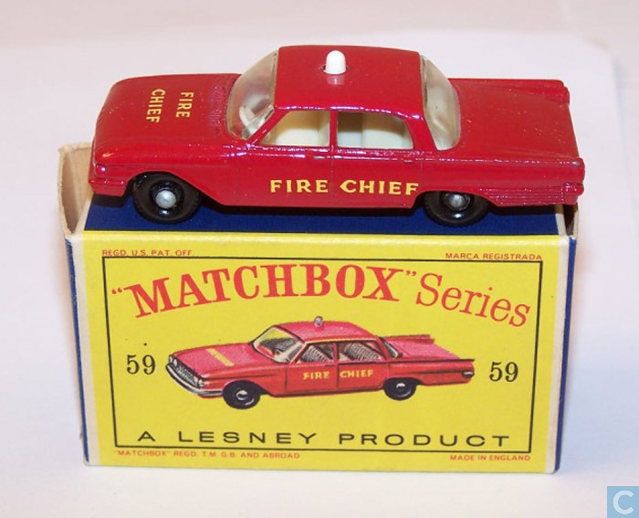 Matchbox 59 hot sale fire chief car