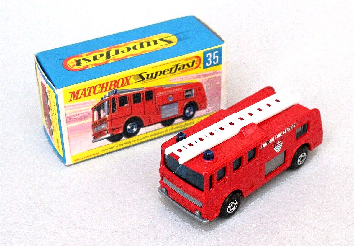 Vintage Matchbox Superfast #35 Merryweather Fire engine Mint in F-box 海外 即決  - スキル、知識