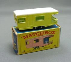 MATCHBOX N° 23D TRAILER CARAVAN 1965 Vintage 1960s Matchbox Lesney No.23 Diecast 1/64 Pink
