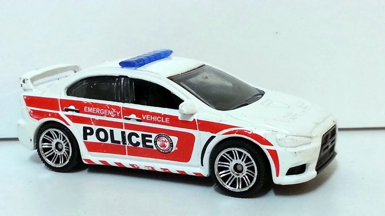 Mitsubishi Lancer Evolution X Police (2010) | Matchbox Cars Wiki