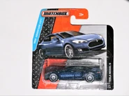 Tesla Model S, 2016 Dark Blue. Short Card.