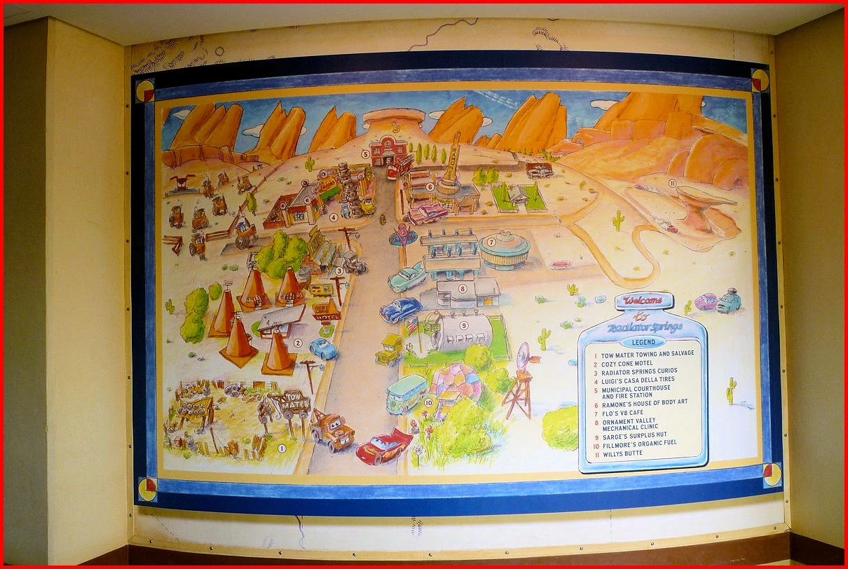 Map Of Radiator Springs Radiator Springs | Mater's Drunk Tales Wiki | Fandom