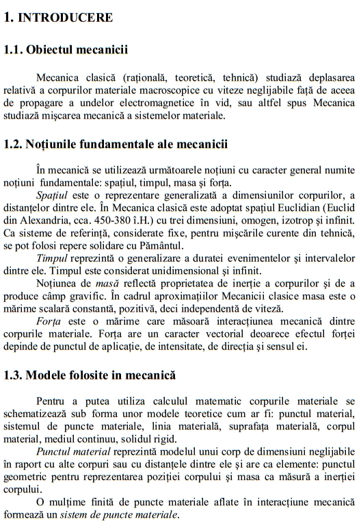 Mecanica generala 1