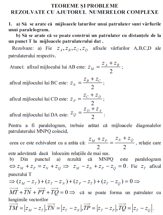 Aplicații Ale Numerelor Complexe In Geometrie Math Wiki Fandom