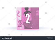 Number with color block Blue 2