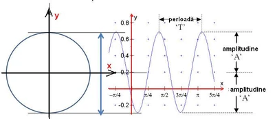 Mişcarea oscilatorie este proiecţia unei mişcări circulare.
