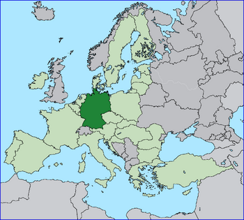 Mapa Łużyc w Europie