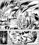 Rocket fighting Larry in There are no flowers in the real world