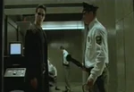 Neo and security guard
