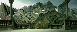 The Mountains as seen by  upon being cast out of 's mansion, .