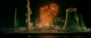 Destruction of the power plant.