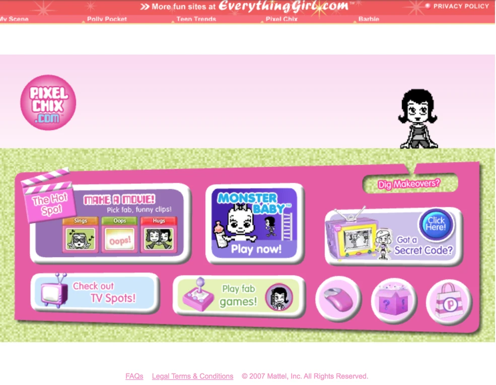 Pixel Chix Website | Mattel Wiki | Fandom