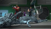 Team Turbo versus Mortum's zombie horde.