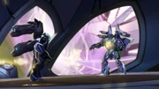 Max and Steel unlock Turbo Rocket Mode to fight Makino.