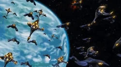 Makino attacking Earth