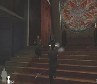 Max Payne Screenshot 24.jpg (79 KB) End of Chapter 1 boss fight with satanist screwball Jack Lupino and his Trenchcoat minions