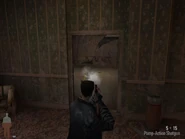 The door near Rico Muerte's room can be broken down to get to the ledge outside