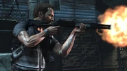 Max Payne shooting with the M4 Super 90
