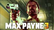 Artwork of Max Payne aiming with a Desert Eagle