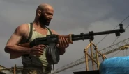 Max Payne holding an RPD