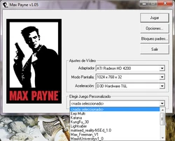 Seleccionando un mod.