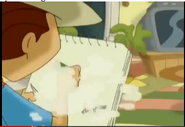 Cowboy Miguel is drawing a Cowparrot