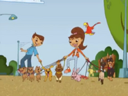 Maya and Miguel in opening (Walking Animals)