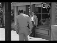 Floyd and Andy in front of Barbershop