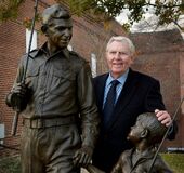 Andy Griffith and statue mt airy