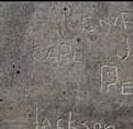 Carl's name carved in the wall.