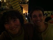Bryce and Blake taking a picture.