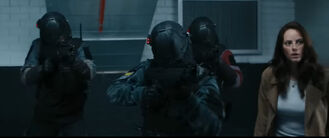 "Thomas and his team quietly entering the WCKD facility while pretending to be assets