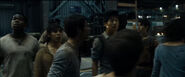 Tim and the other Gladers looking at the facility.