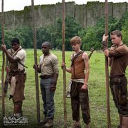 Gladers Caçarola, Alby, Newt, e Gally