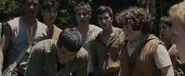 Tim, Zart, Chuck, Carl, Thomas, Winston, Jeff and a Glader looking at Ben.