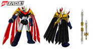 Concept art with Emperor Blade's separate and combine form.