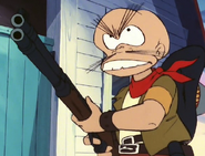 Danbei with a rifle.