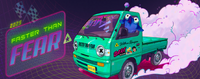 Miggy on the tour promo for Twenty-Thunder-Drive