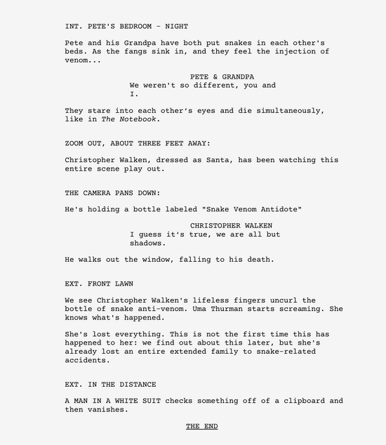 War with Grandpa Script