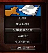 Capture the flag selection in create match screen.