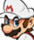 Fire Mario's early portrait art, used from v0.5a to v0.8b.