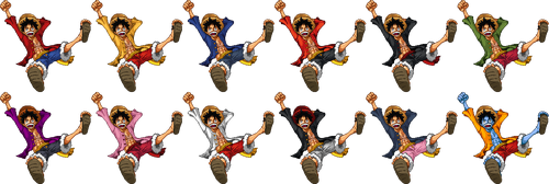 SSF2 Luffy Costumes