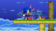 Sonic's early design used in demo v0.3a to v0.9b.